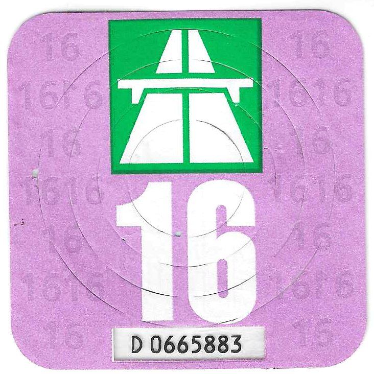 Vignettes Autoroutières: Vignette 2016, gebrauchte Autobahnvignette 16 – D'occasion à Bülach par gmstart