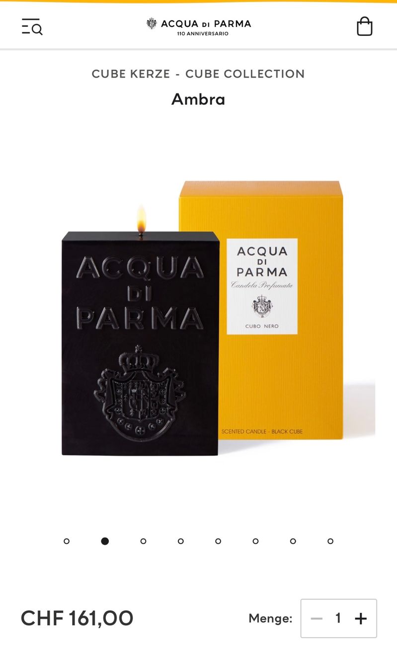 Acqua di parma Candele: Aqua di parma duftkerze – Nuovo e nell'imballaggio originale da Zürich venduto da SS59 5