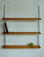 Etagère murale scandinave string, métal et bois, 1950s