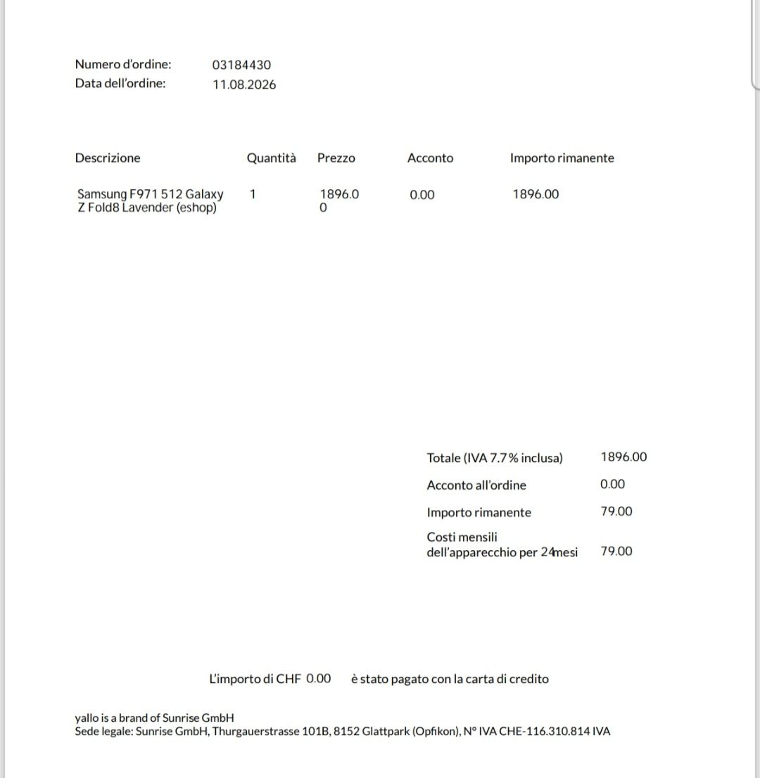 Samsung Telefoni cellulari / Smartphones: galaxy Z fold8 – Nuovo e nell'imballaggio originale da Ponte tresa venduto da mic_ry87 4