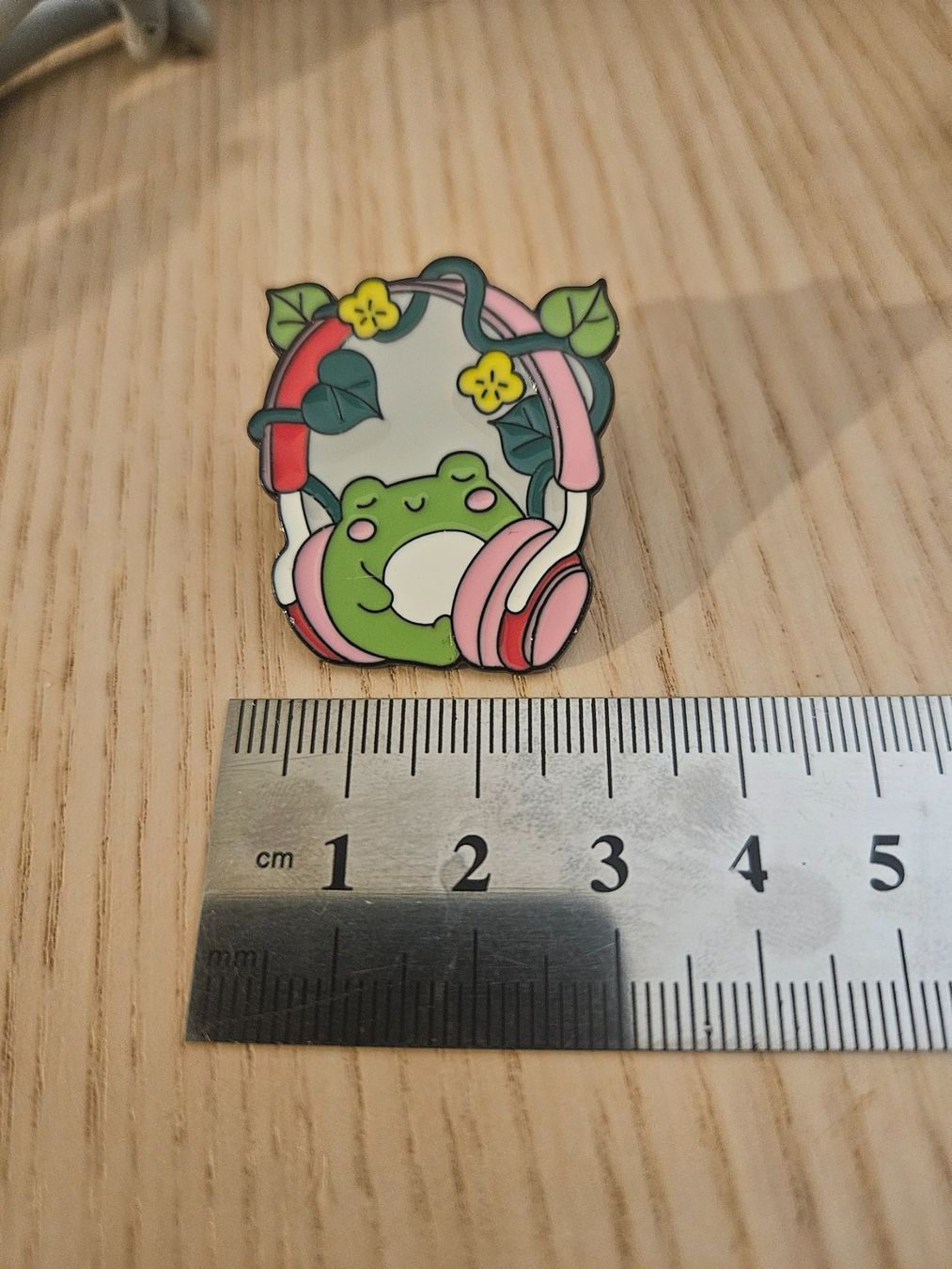 Placchette & Badge: Frosch mit Kopfhörer - Pin Badge Anstecker – Usato da Luzern venduto da Lucan_Valerius