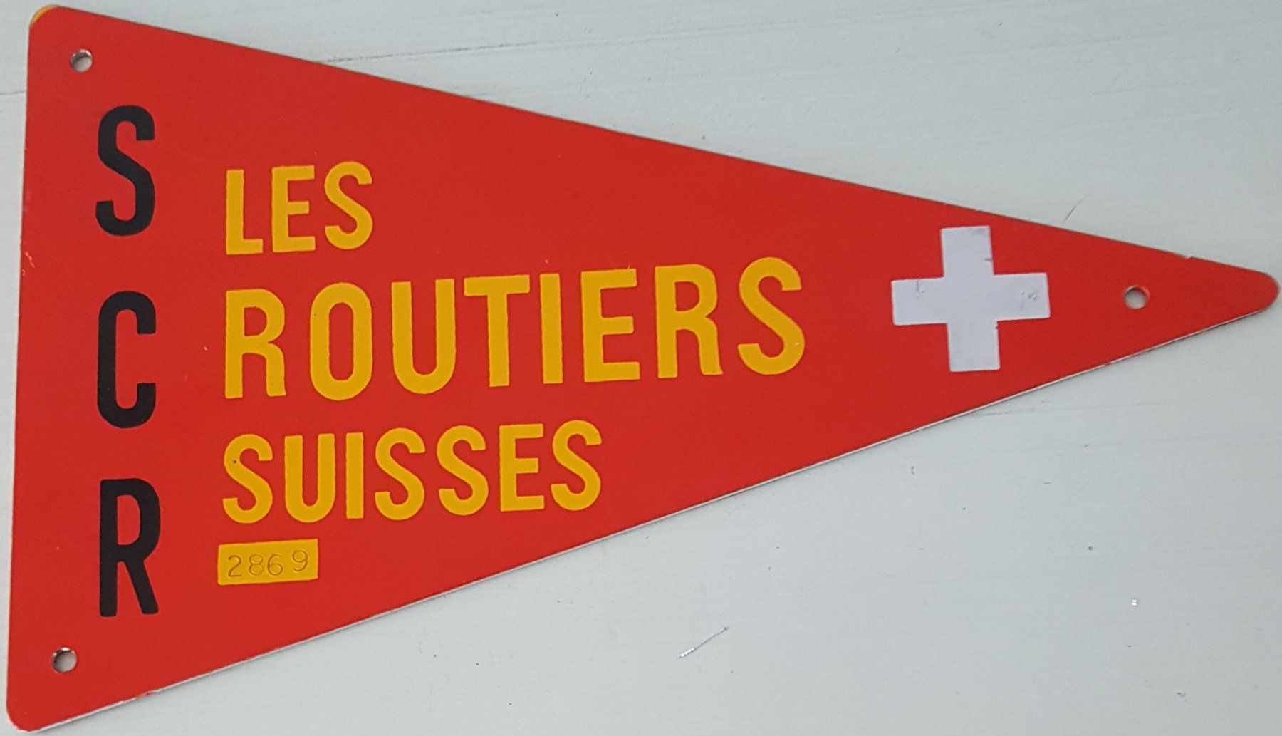 Schilder: Schild SCR LES ROUTIERS SUISSES – Gebraucht aus Neuchâtel von Blondy_73