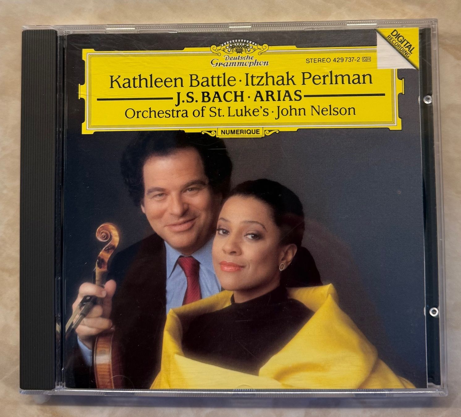 CDs: J.S. Bach - Arias - Itzhak Perlman + Kathleen Battle – Gebraucht aus Liestal von 99katzen