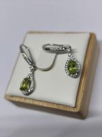Ohrringe Tropfen Peridot 925 Silber NEU