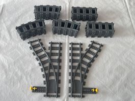 Rails Lego City + 2 Aiguillages (2)