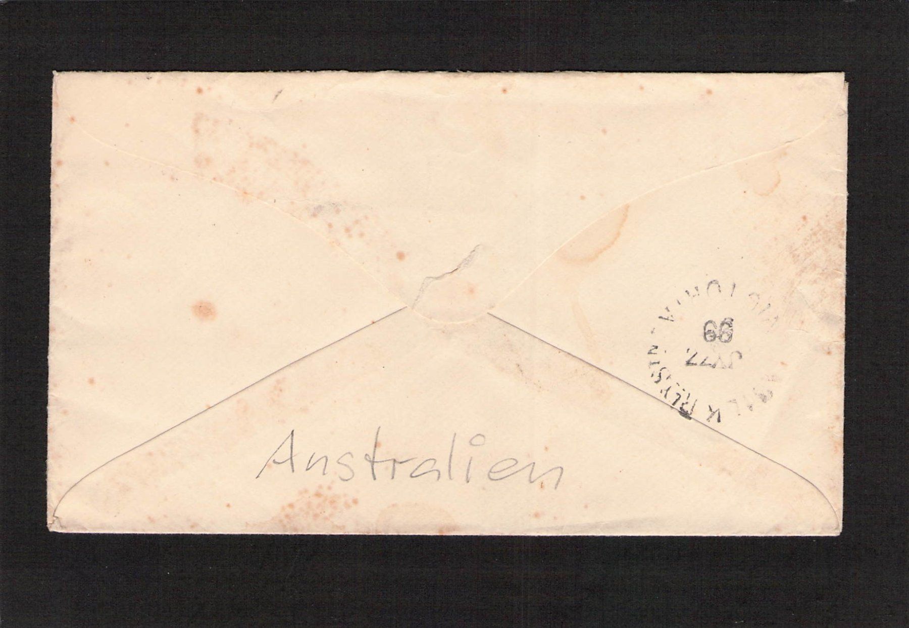 Alle Briefmarken: Australien , Melbourne - Tabilk , gelaufen 1899 – Gebraucht aus Reichenburg von Pipo-67 1