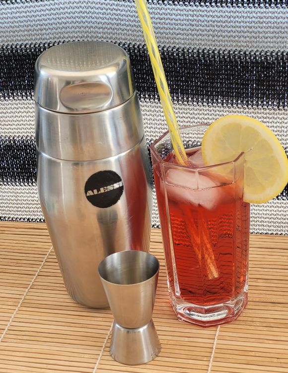 ⭐ Vintage ALESSI CocktailShaker mit Messbecher Edelstahl Kaufen auf