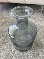 IKEA Vase Glas grau transparent 34 cm guter Zustand