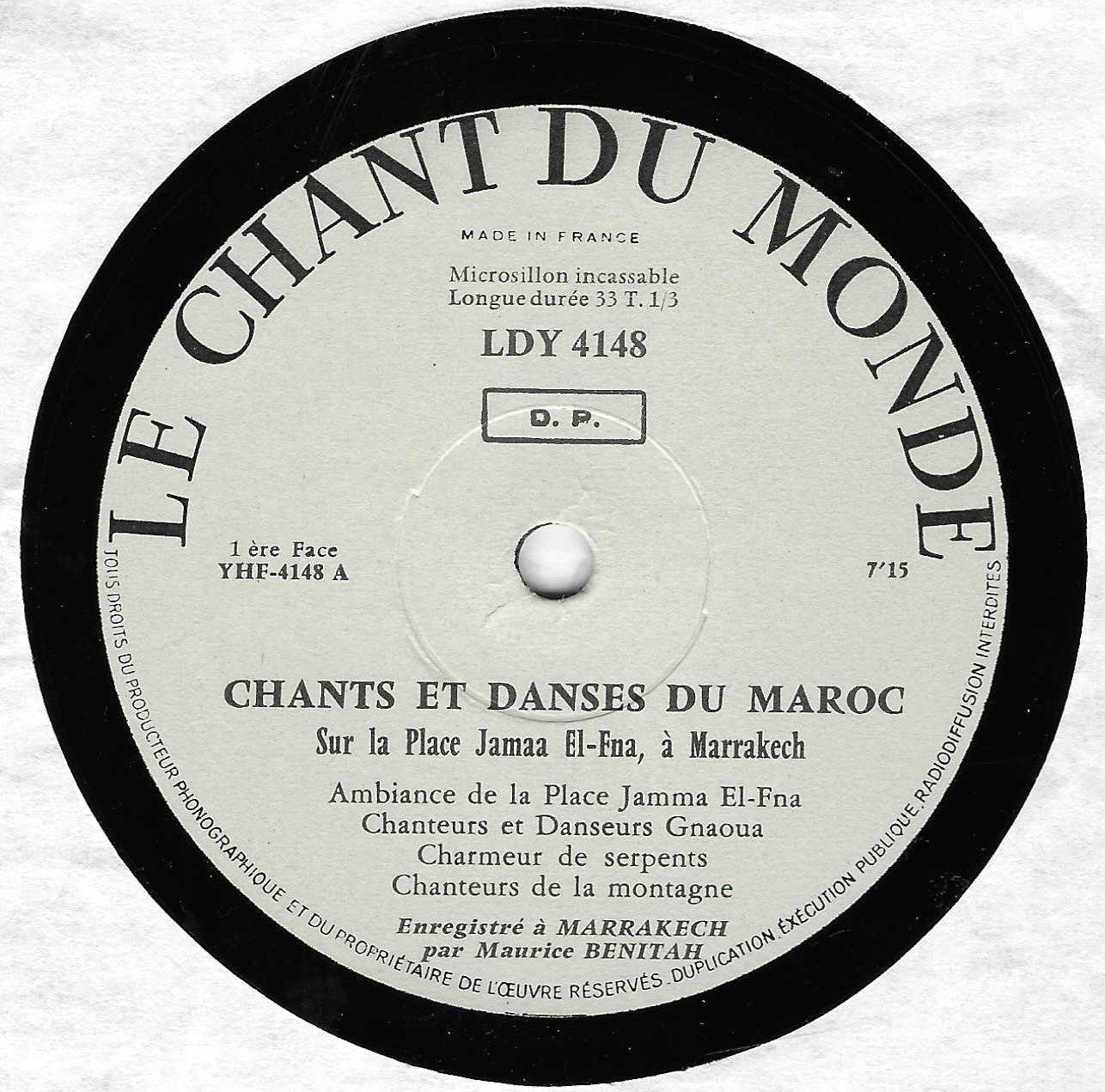 Dischi in vinile: CHANTS ET DANSES DU MAROC – Usato da Bex venduto da Giorgiob 2