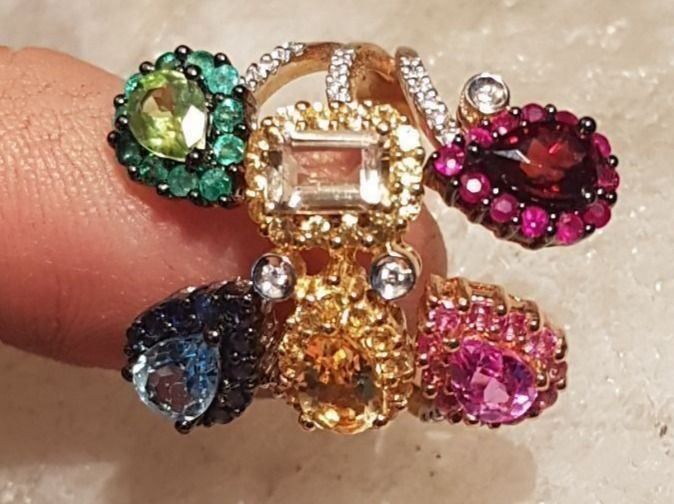 Ringe: Juwelen - RING mit vielen Edelsteinen – Neu (gemäss Beschreibung) aus Unterägeri von Altgoldschmuck 7