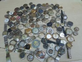 Lot 100 Ersatzteile handaufzug 