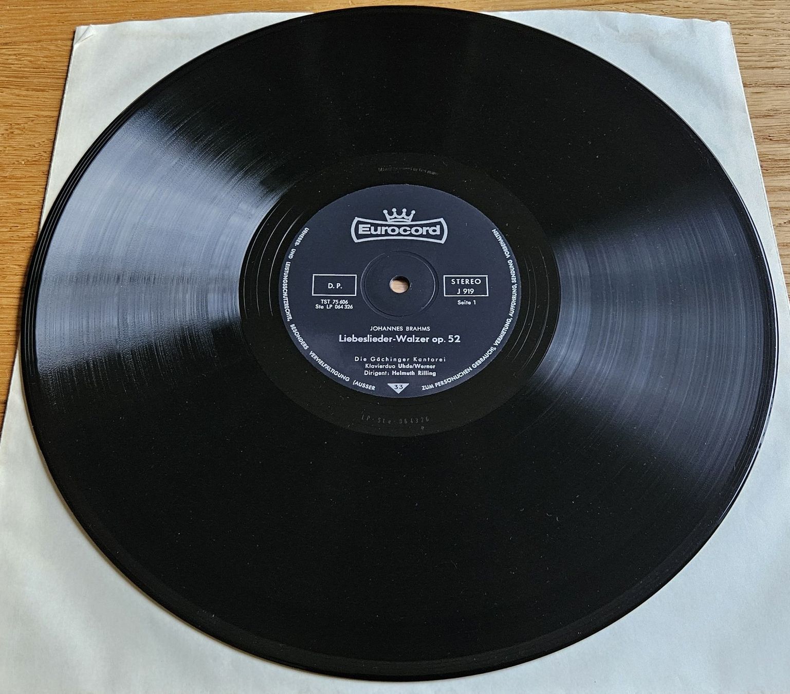 Schallplatten: Langspielplatte Vinyl Brahms: Liebesliederwalzer – Gebraucht aus Schaffhausen von asyouwestley 4