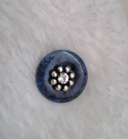 Magnetbrosche Schalhalter Sodalith Swarovski Silber 925