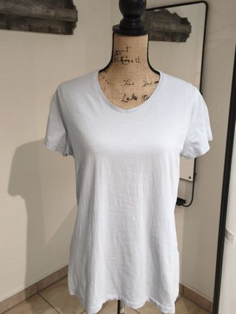 Charles Vögele Basic T-Shirt, hellblau, Grösse XL G4