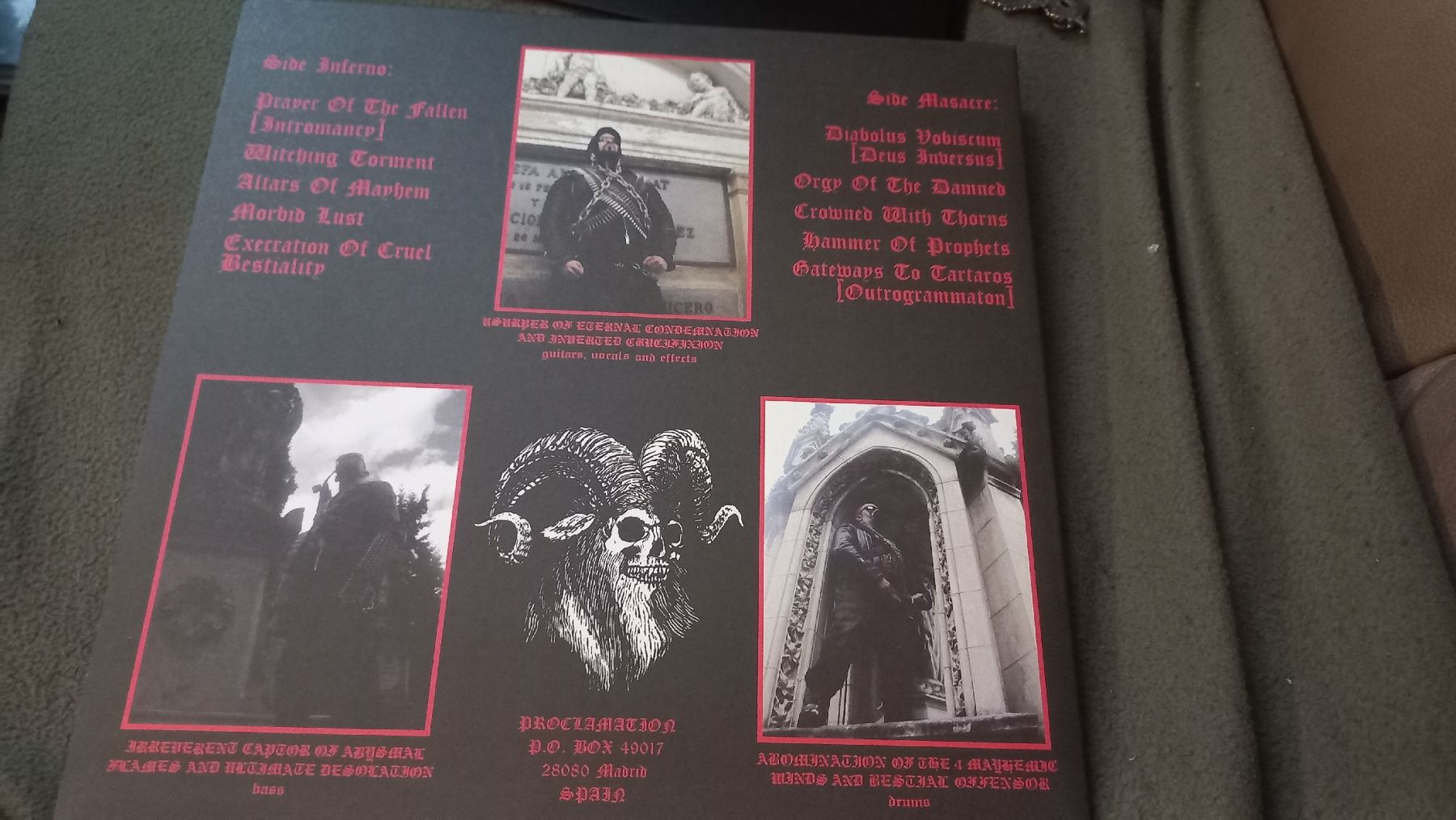 Dischi in vinile: Proclamation- Execration..PIC-LP VINYL DEATH/Black Metal – Usato da Olten venduto da Donatello1984 1