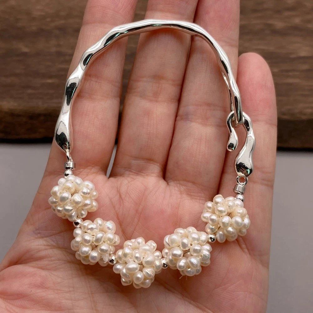 Bracciali & Braccialetti: Lua Blumen weiss Perlen Armband Echt Bracelet rigide Perle – Nuovo (secondo la descrizione) da Prilly venduto da ilyria73 3