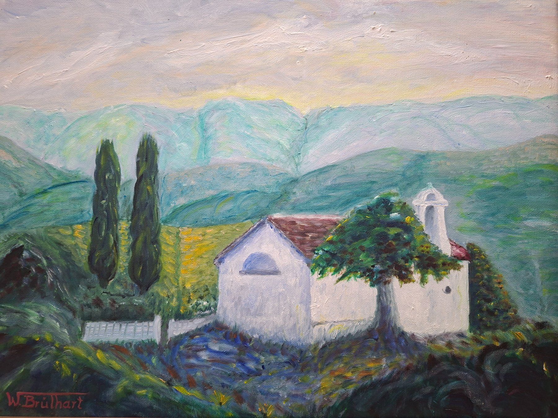 Tableaux: Landschaftsgemälde. W. Brülhart. – D'occasion à Goldach par armando_r 1