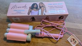 Mermaid Pro Hair Waver 32mm pink - Create beach waves! NEW