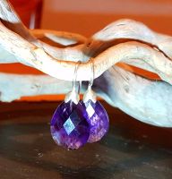 Boucles d'oreilles argent et améthystes