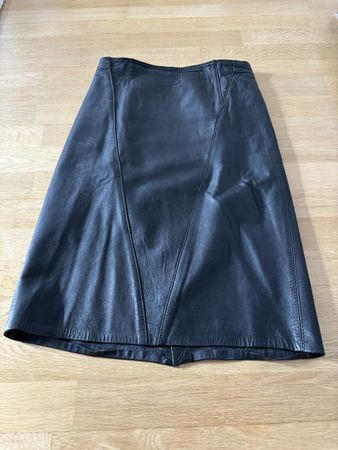 Leder Rock Yves Saint Laurent schwarz 40
