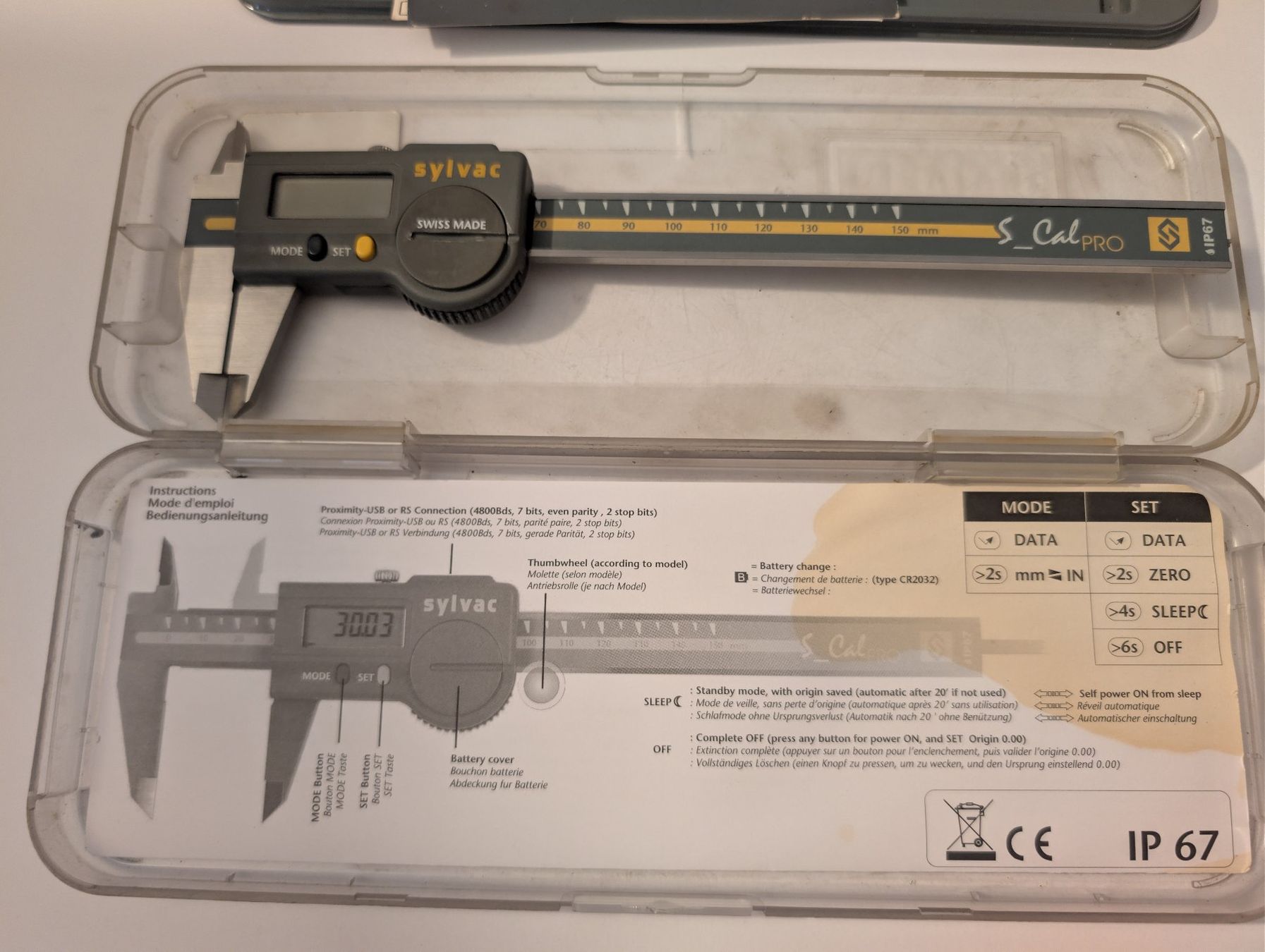 Sylvac Misurare: Schiebelehre Messschieber Sylvac Pro digital 150mm IP67 – Usato da Thun venduto da Freeduu