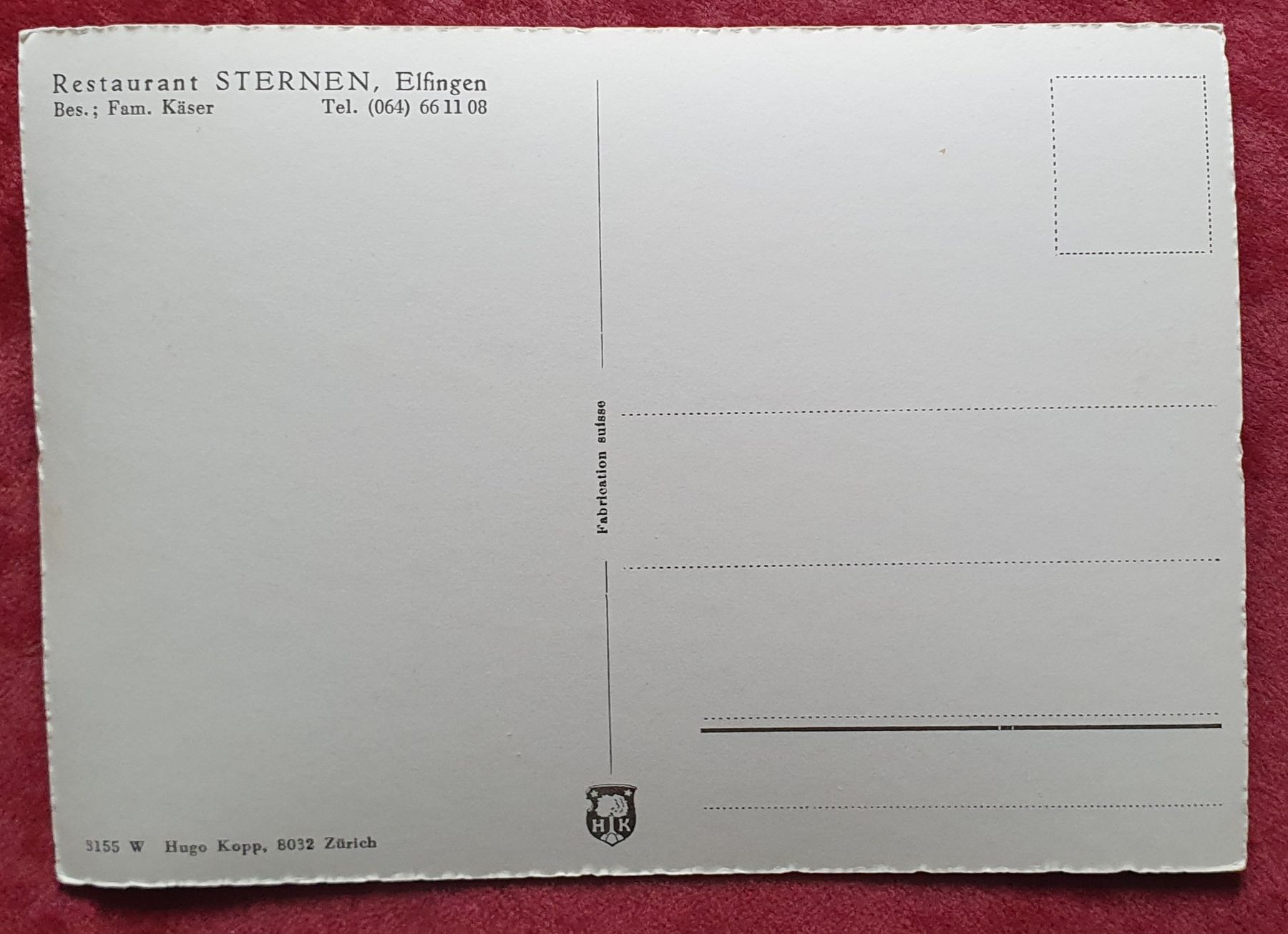 Cartoline postali: Elfingen AG – Usato da Kreuzlingen venduto da Rschweiz1 1