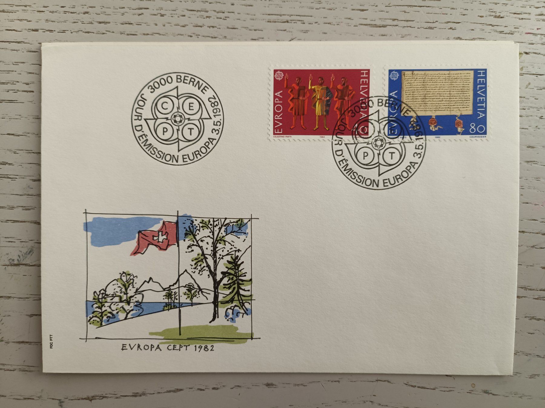 Alle Briefmarken: 1982 FDC Europamarken – Gebraucht aus Dübendorf von goeggi79