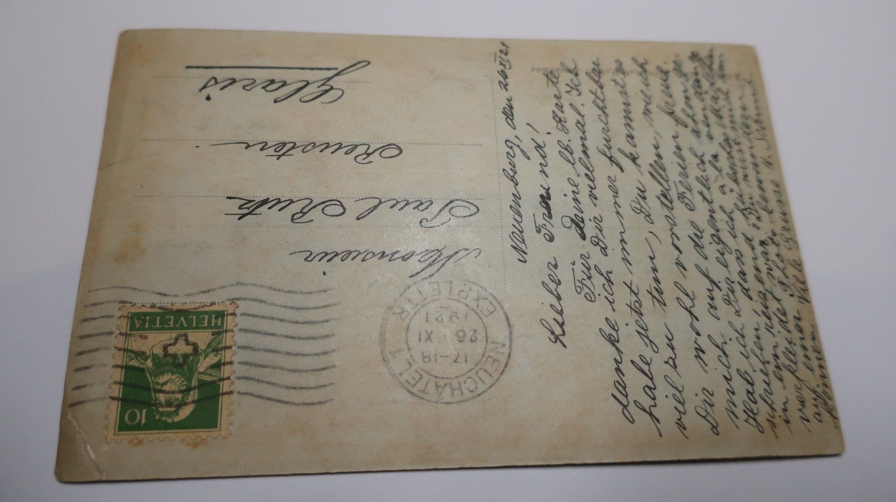 Cartoline postali: Neuchâtel le musée des Beaux-Arts  1921 – Usato da Cormoret venduto da Pascalll2001 3