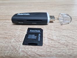 Prise USB Pour Branchement Carte SD + Carte Micro SD