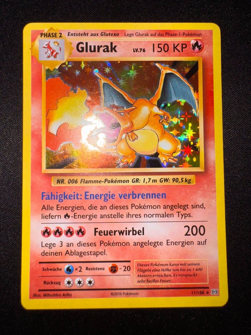 Pokémon Carte collezionabili: Pokemon Glurak Holo 11/118 - Evolutions - DE – Usato da Erstfeld venduto da PokeSandero