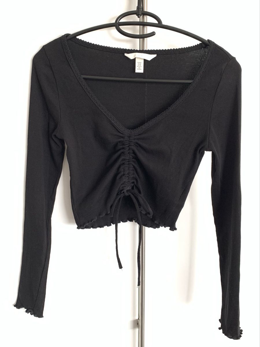 H&M Top: Schwarzes, langarmiges H&M Oberteil – Nuovo (secondo la descrizione) da Düdingen venduto da Hiron_o7
