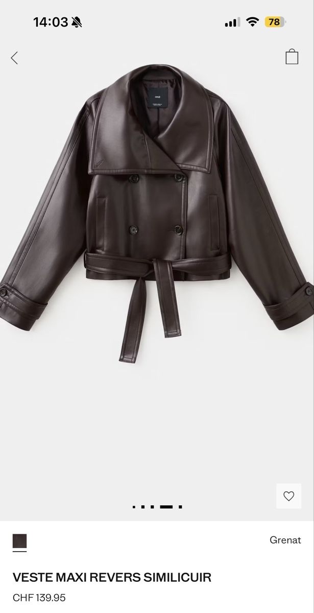 Mango Giacche: Veste similicuir brune – Nuovo (secondo la descrizione) da Grand-Lancy venduto da laura_oeg