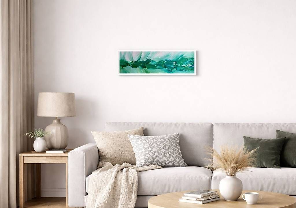 Dipinti: Acrylbild 20x60cm blaugrün – Nuovo e nell'imballaggio originale da Urdorf venduto da manuela4 1