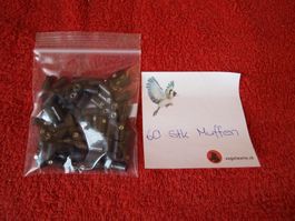 60 Stück Muffen Braun   von Märklin Gebraucht siehe Bilder.