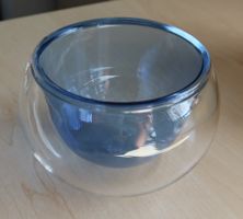 DUO doppelwandige Glasschalen blau  Ø 11cm - NEU