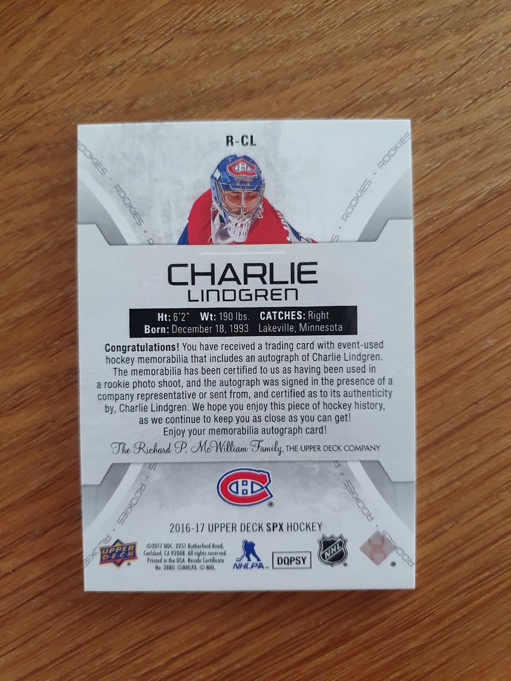 NHL Sammelbilder & Trading cards: NHL Rookie Karte – Gebraucht aus Büren an der Aare von Trash4 1