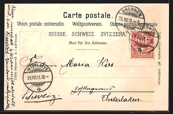 Cartoline postali: Litho Vierwaldstätter-See, Partie an de – Usato da Berlin venduto da bartko-reher 1