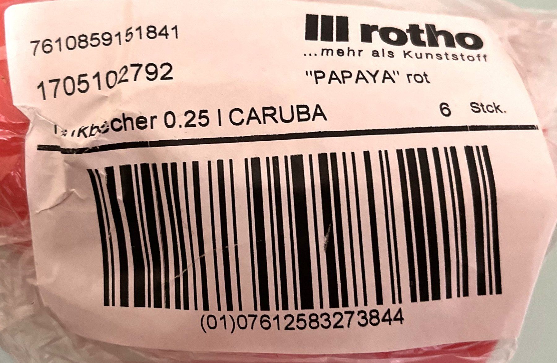 Rotho Behälter & Ähnliches: 6 x Rotho CARUBA Becher, 0.25 L – Neu und originalverpackt aus Oftringen von Vucki 2