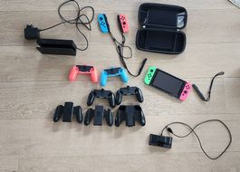 Nintendo Switch V2 4 joy cons + accessoires