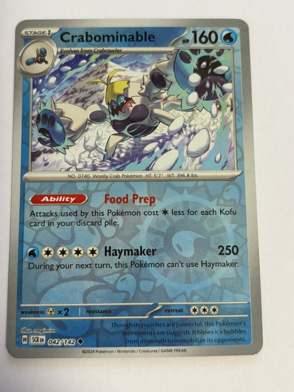 Pokémon Sammelbilder & Trading cards: Pokemon-Karte Crabominable 042/142 – Gebraucht aus Herisau von Seyashop1