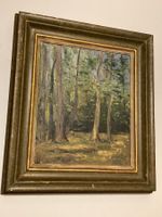 Landschaftsgemälde signiert und datiert mit  Wald