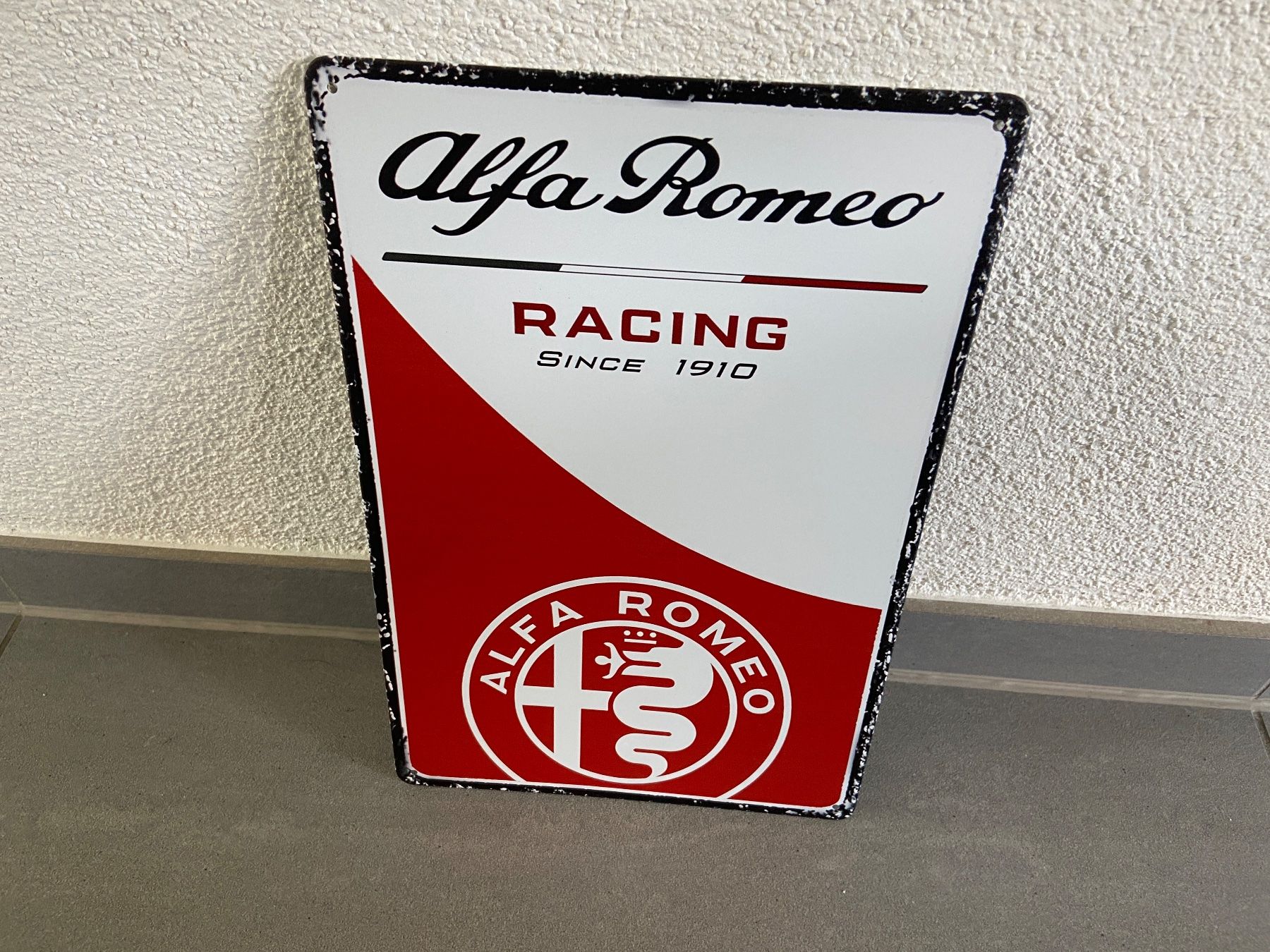 Insegne: ALFA ROMEO RACING  / ANGEBOT METALL SCHILD – Nuovo e nell'imballaggio originale da Seon venduto da Aaargauer01