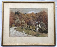 Gustav Gamper (1873-1948) - Aquarell - "Serpentine"