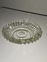 Vintage Glas Aschenbecher rund Pressglas ca.14 x 14cm