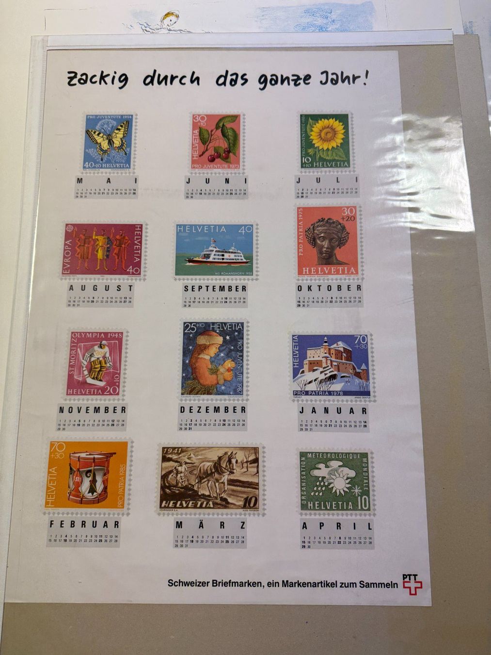 Foto & Immagini: Historisches Plakat alte Briefmarken PTT – Usato da Zürich venduto da dargie82