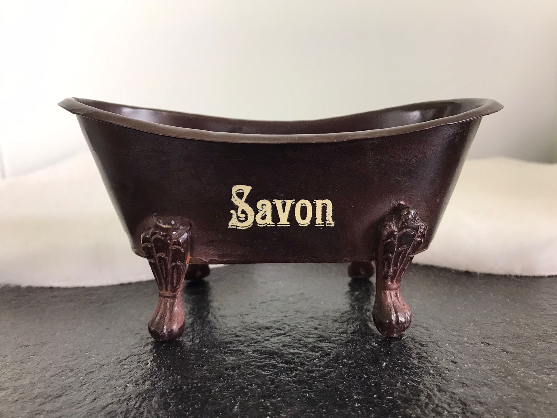 Portasapone: Dekorative Seifenschale in Badewannenform "Savon" – Nuovo (secondo la descrizione) da Düdingen venduto da Manuela14