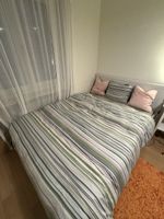 140cm Bettrahmen + Lattenrost (weiss, gebraucht)