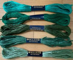 5x Stickgarn neu