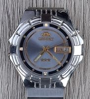 Orient 3 Star D/D Auto  sunburst blue dial with gold markers