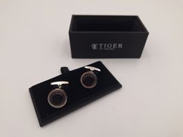 Tiger of Sweden Manschettenknöpfe schwarz neu mit Box